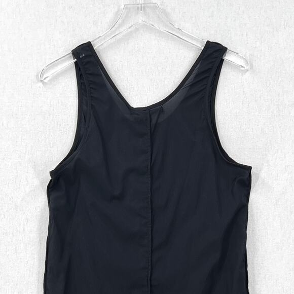 KSUBI Stretch Chiffon Tank Top Womens Medium Black Silk Blend Semi Sheer NEW - Picture 5 of 13